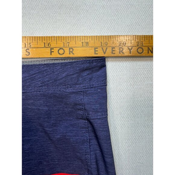 Hurley Mens Colorblock Board Shorts Size 38 Red Blue Drawstring Beach Swimwear - Picture 7 of 11
